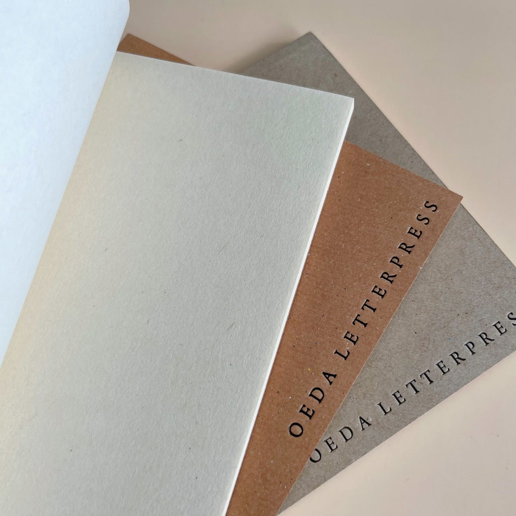 大枝活版室】 Two color paper notebook［Brown・Craft・Beige
